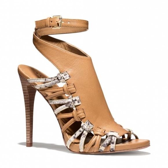 Coach Jody Veg Leather Print Heel - Picture 1 of 8